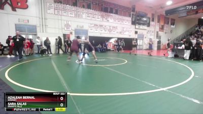 145 lbs Champ. Round 1 - Azaleah Bernal, Downey vs Sara Salas, Granite Hills