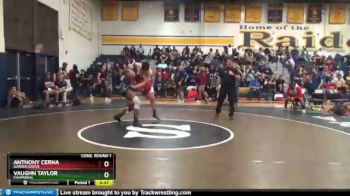 220 lbs Cons. Round 1 - Anthony Cerna, Garden Grove vs Vaughn Taylor, Chaparral