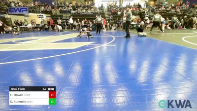 40 lbs Semifinal - Harley Howell, Henryetta Knights Wrestling Club vs Greyson Summitt, Newkirk Takedown Club