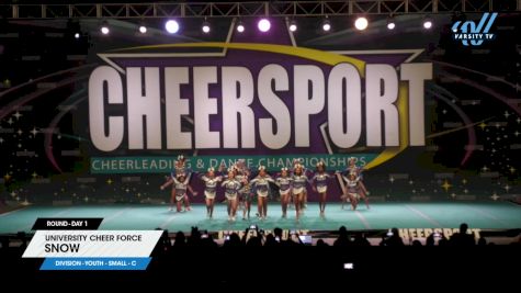 University Cheer Force - SNOW [2024 L1 Youth - Small - C Day 1] 2024 CHEERSPORT National All Star Cheerleading Championship