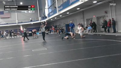 184 lbs Quarterfinal - Jared Schoppe, Lehigh vs James Conway, F&m