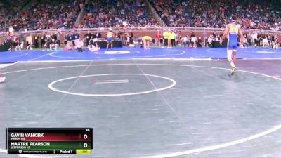 D2-157 lbs Cons. Round 2 - Martre Pearson, Jefferson HS vs Gavin Vankirk, Mason HS