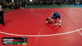 60 lbs Champ. Round 1 - Maximus Geiser, NYM (New York Mills) vs Jacob Myrvik, Minneota