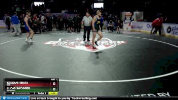 157 lbs Cons. Round 3 - Keegan Hirata, Fife vs Lucas Swogger, Raymond