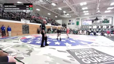 157 lbs Placement Matches (8 Team) - Gage Reichert, Parkston vs Donovan Sandven, Kingsbury County