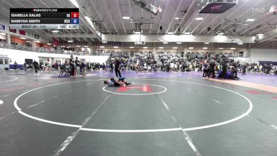 110 lbs Champ. Round 1 - Damiyah Smith, Iowa Central Community College vs Isabella Salas, Carl Albert