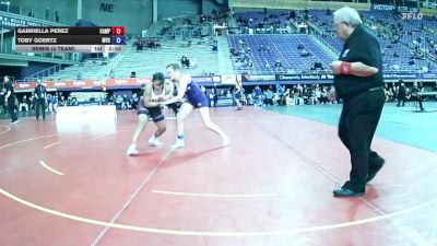 145 lbs Semis (4 Team) - Gabriella Perez, Campbellsville University vs Toby Goertz, Missouri Valley College