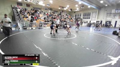 105 lbs Semifinal - Alyson Ortiz, Shadow Hills vs Julia Moreno, Warren