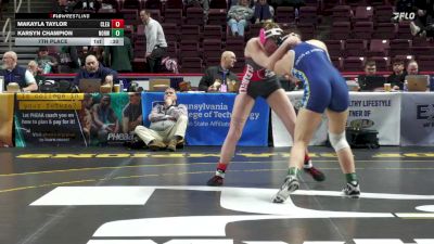 155 lbs 7th Place - Makayla Taylor, Clearfield-G vs Karsyn Champion, Norwin-G
