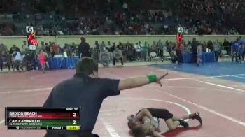 46 lbs Cons. Round 2 - Brixon Beach, Coweta Youth Wrestling vs Cam Camarillo, El Reno Youth Wrestling