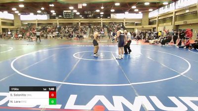 175 lbs Quarterfinal - Spiros Salonitis, Cresskill vs Nick Lora, Rutherford