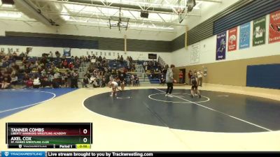 71 lbs Cons. Round 2 - Axel Cox, St. Maries Wrestling Club vs Tanner Combs, Liberty Warriors Wrestling Academy