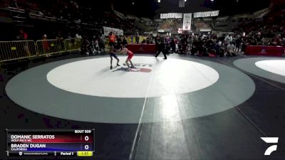 67 lbs Quarterfinal - Domanic Serratos, Wolf Pack WC vs Braden Dugan, California