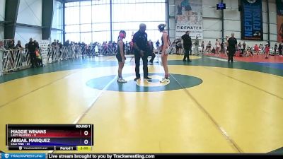 110 lbs Rd#11- 2:00pm Saturday - Maggie Winans, Lady Reapers vs Abigail Marquez, Cali Pink