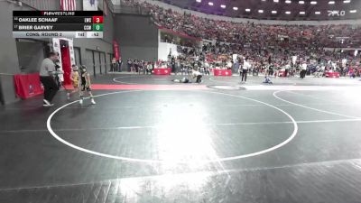 60 lbs Cons. Round 2 - Oaklee Schaaf, Lancaster Wrestling Club vs Brier Garvey, Cuba City Wrestling