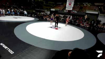 145 lbs Alexandria Perez, SDIKWA - San Diego-Imperial Kids Wrestling Association vs Tiarra Bibbens, TCWA - Tri-Counties Wrestling Association