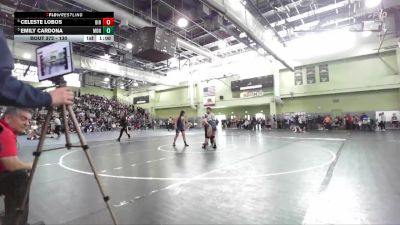 130 lbs Cons. Round 3 - Emily Cardona, MONROE vs Celeste Lobos, BIRMINGHAM
