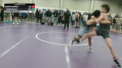 140 lbs Cons. Semis - Peter Rocha, Warrior Trained Wrestling vs Landyn Daniels, Apex Grappling Academy