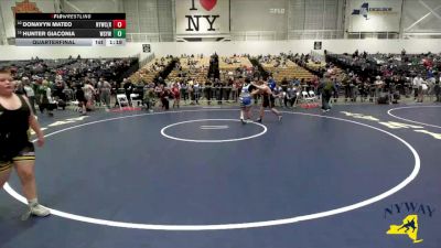 Quarterfinal - Donavyn Mateo, Newark Youth Wrestling Club (Western Region) vs Hunter Giaconia, Webster Schroeder Youth Wrestling