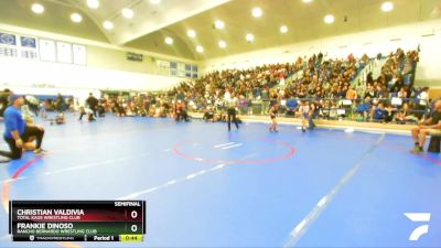 53 lbs Semifinal - Frankie Dinoso, Rancho Bernardo Wrestling Club vs Christian Valdivia, Total Kaos Wrestling Club