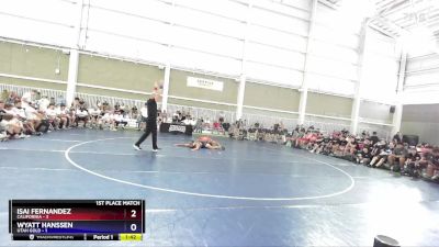 175 lbs Placement Matches (8 Team) - Isai Fernandez, California vs Wyatt Hanssen, Utah Gold