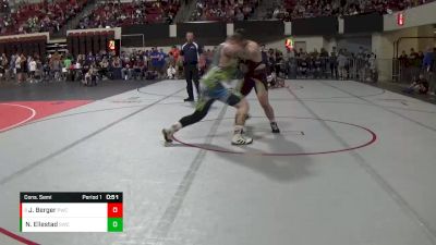 275 lbs Cons. Semi - Jacob Berger, Poplar Wrestling Club vs Nathan Ellestad, Shepherd Wrestling Club