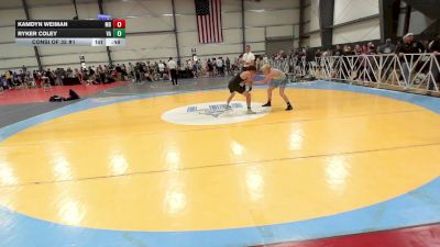 119 lbs Consi Of 32 #1 - Kamdyn Weiman, MD vs Ryker Coley, VA
