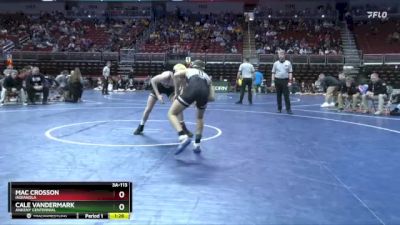 3A-113 lbs 3rd Place Match - Cale Vandermark, Ankeny Centennial vs Mac Crosson, Indianola