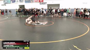 150 lbs Champ. Round 1 - Laramie Gibson, Mid Valley Wrestling Club vs Conner Cook, Nikiski Freestyle Wrestling Club