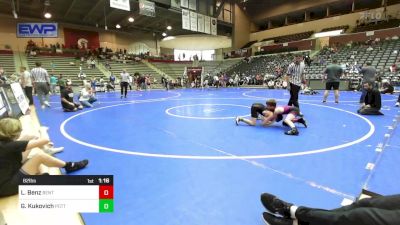 82 lbs Rr Rnd 4 - Luke Benz, Benton Parks Youth Wrestling vs Gradyn Kukovich, Pottsville Apache Youth Wrestling