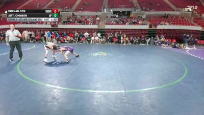 120 lbs Round 5 - 1st, 3rd, 5th, And 7th - Brenan Cox, Comal Pieper vs Jett Johnson, Dallas Highland Park