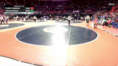 2A 175 lbs Cons. Round 1 - Corey Robinson, East St. Louis (Sr.) vs Declan Dircks, New Lenox (Providence Catholic)