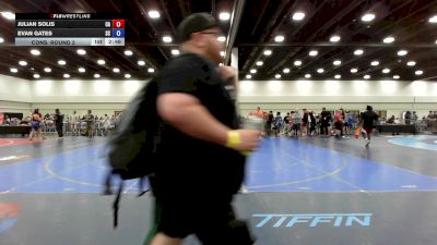 144 lbs Cons. Round 2 - Julian Solis, CA vs Evan Gates, SC
