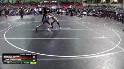 85 lbs Quarterfinal - Graysen Walters, Syracuse Mat Club vs Aiden Carruthers, Cedar Bluffs