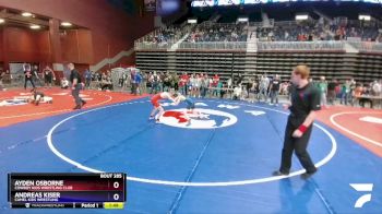 83 lbs Quarterfinal - Ayden Osborne, Cowboy Kids Wrestling Club vs Andreas Kiser, Camel Kids Wrestling