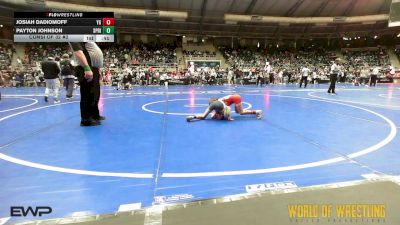 55 lbs Consi Of 32 #2 - Josiah Dadiomoff, Young Guns vs Payton Johnson, Spring Klien