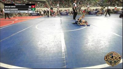 52 lbs Round Of 16 - Nolan Ortiz, Shelton Wrestling Academy vs Miles Sanders, Team Tulsa Wrestling Club