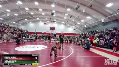 50-53 lbs Round 1 - Owen Smith, Eaton Reds Wrestling Club vs Nolan Cano, PVBC Warriors