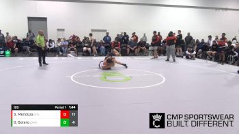 120 lbs Semifinals (8 Team) - Seth Mendoza, Dynasty vs Gauge Botero, Team Carnage