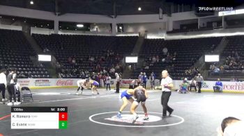 138 lbs Quarterfinal - Kyler Romero, Toppenish vs Charlie Evans, Newberg