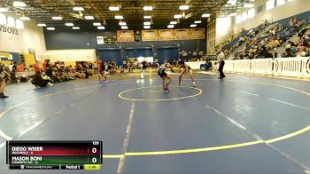 120 lbs Round 6 (8 Team) - Diego Wiser, Buchholz vs Mason Boni, Cowboys WC