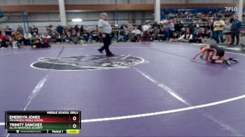 75 lbs Quarterfinal - Emersyn Jones, Taylorview Middle School vs Trinity Sanchez, All In Wrestling Academy