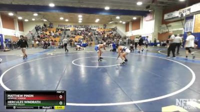 138 lbs Semifinal - Hercules Windrath, Fountain Valley vs Matthew Pinon, Newport Harbor