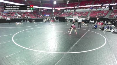 107 lbs Cons. Quarters - Addison Brown, Winneconne vs Jasaiya Jackson, Kenosha Bradford