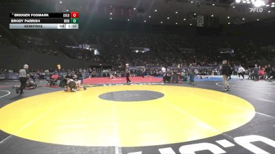 2A/1A Boys 138 Semifinal - Brody Parrish, Irrigon Boys vs Bridger Fosmark, Culver Boys