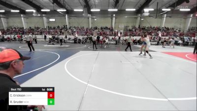 138 lbs Consolation - Chaz Erickson, Cornerstone Wrestling Club vs Rusty Snyder, Mcwc