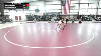 120 lbs Quarterfinal - Bailey Rainer, Grantsville vs Claire Bennett, Juab