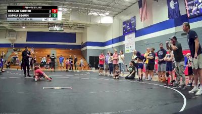80 lbs Cons. Semi - Reagan Parrish, Legacy Elite Wrestling Club vs Sophia Seguin, Summerville Take Down