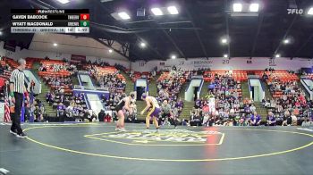 132 lbs Quarterfinals (8 Team) - Gaven Babcock, Three Rivers HS vs Wyatt MacDonald, Greenville HS