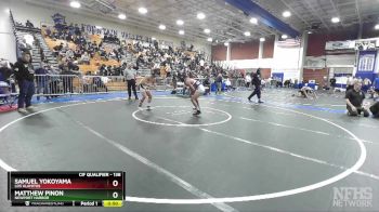 138 lbs 3rd Place Match - Samuel Yokoyama, Los Alamitos vs Matthew Pinon, Newport Harbor